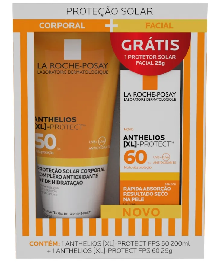 Kit Protetor Solar La Roche-Posay Anthelios XL Protect FPS50 200ml 1 Unidade + Protetor Solar La Roche-Posay Anthelios XL Protect FPS60 25g 1 Unidade