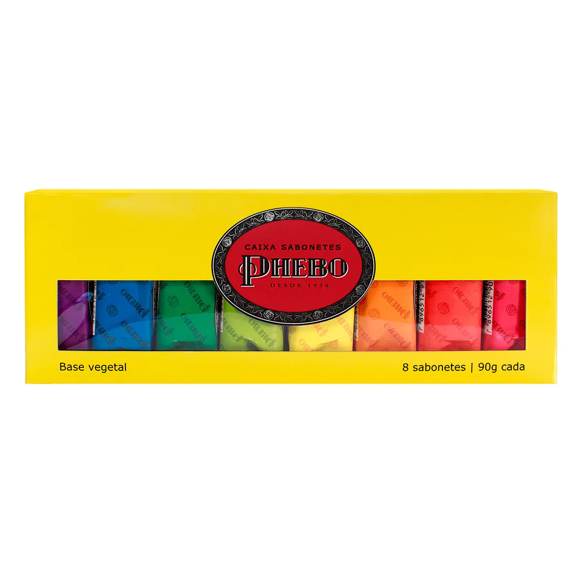 Kit Sabonete de Glicerina Phebo Tradicional Mix de Fragrâncias 90g 8 Unidades