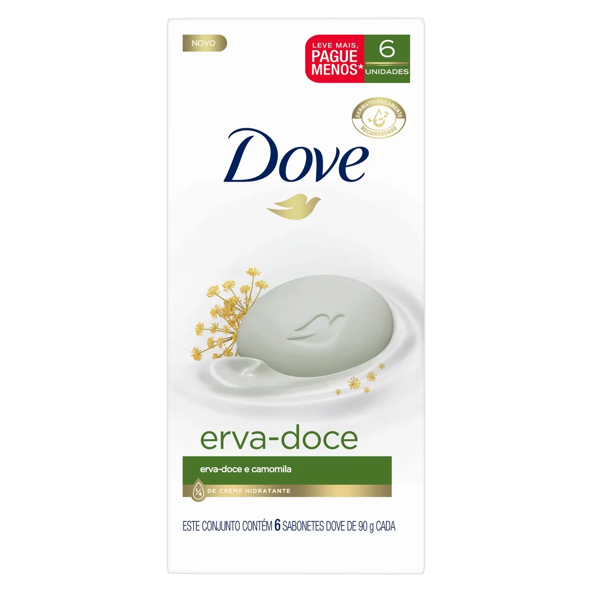 Kit Sabonete em Barra Dove Erva Doce 90g 6 Unidades — foto 3