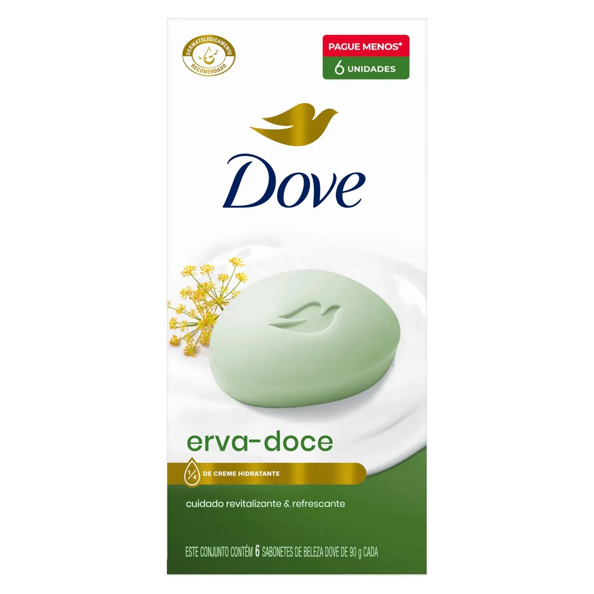 Kit Sabonete em Barra Dove Erva Doce 90g 6 Unidades — foto 2