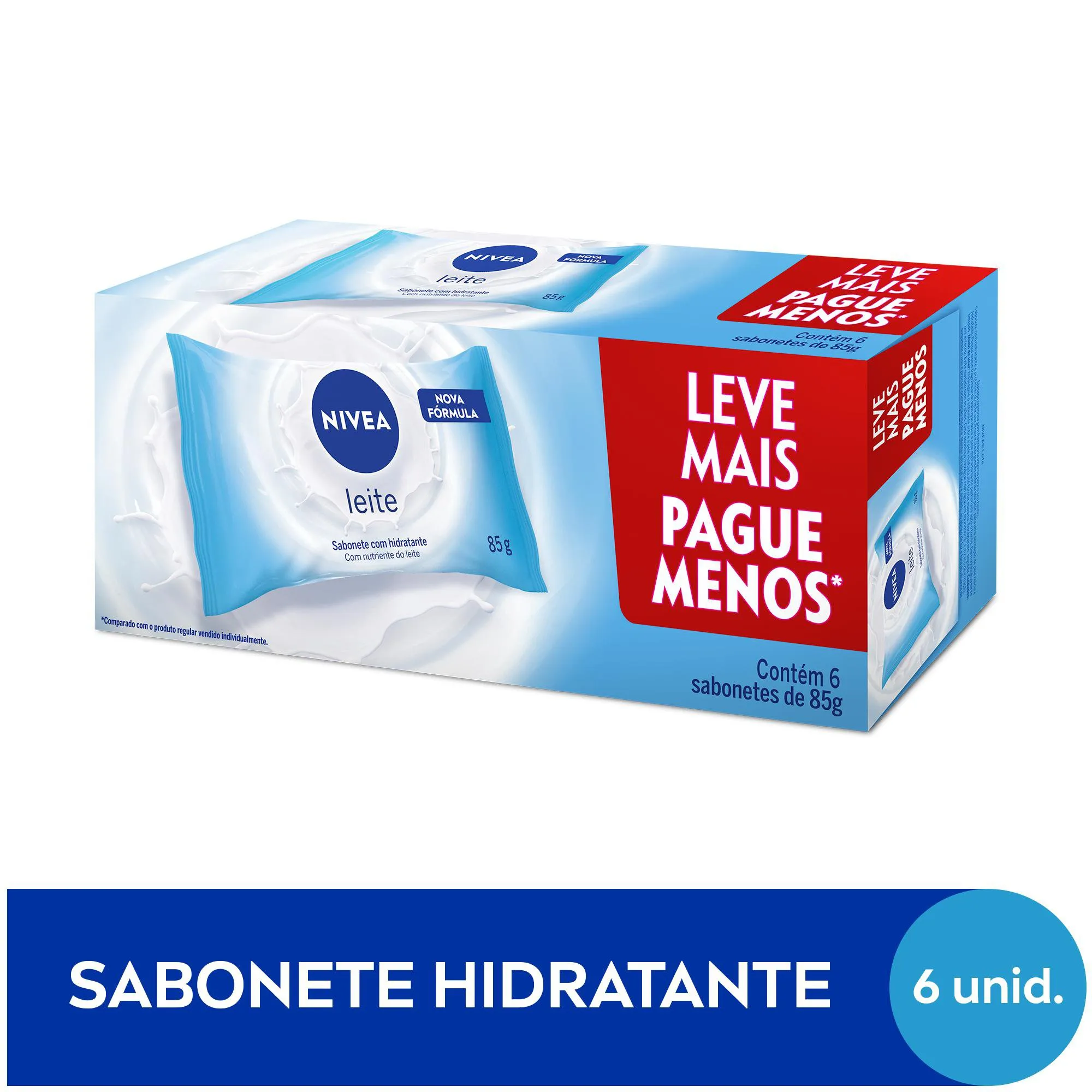 Kit Sabonete Em Barra Nivea Leite 6 Unidades De 85g Leve Mais Pague Menos