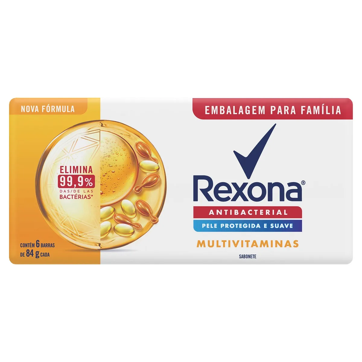 Kit Sabonete em Barra Rexona Antibacterial Multivitaminas 84g 6 Unidades — foto 2