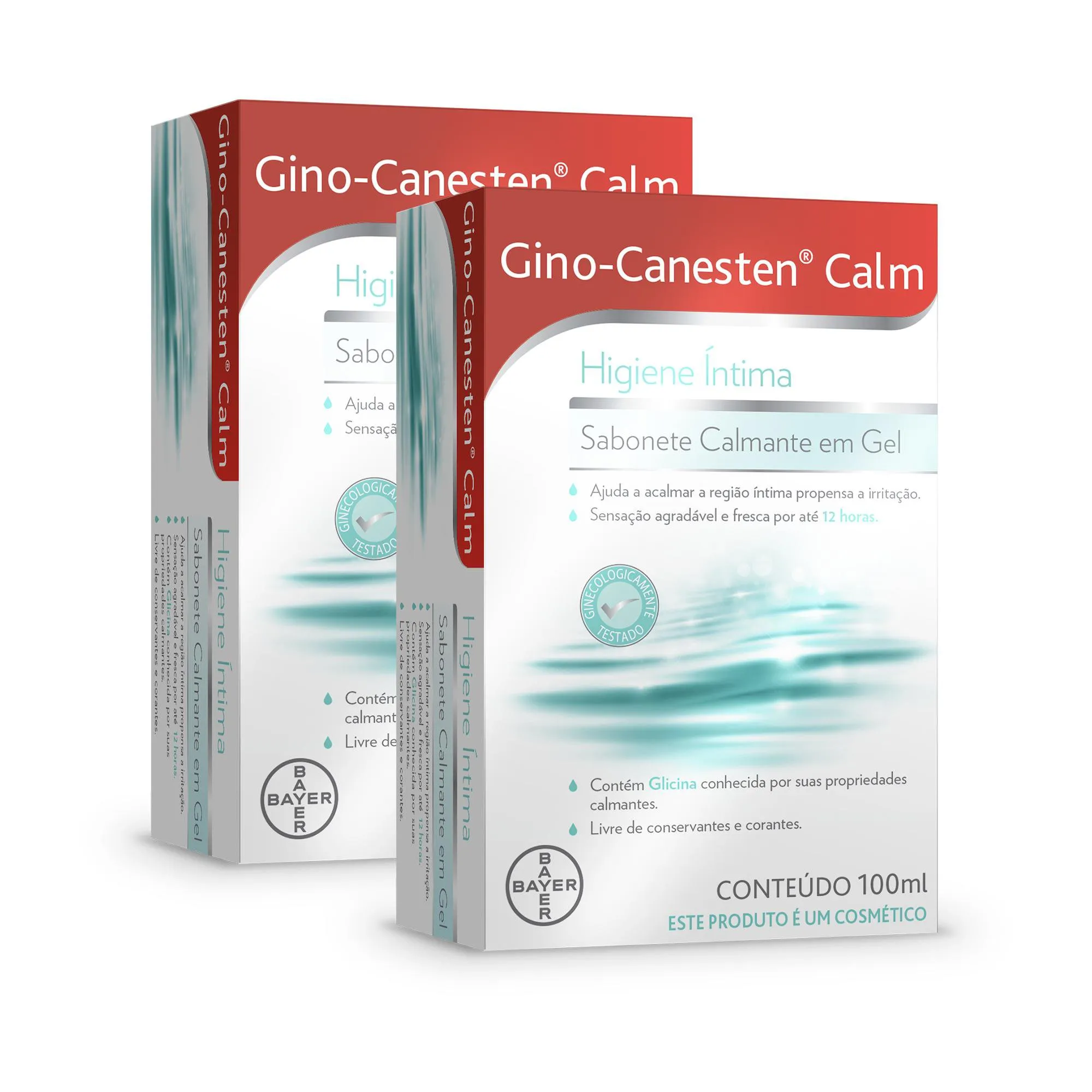 Kit Sabonete Íntimo em Gel Gino-Canesten Calm Promocional 2 Uni com 50% de Desconto 200ml