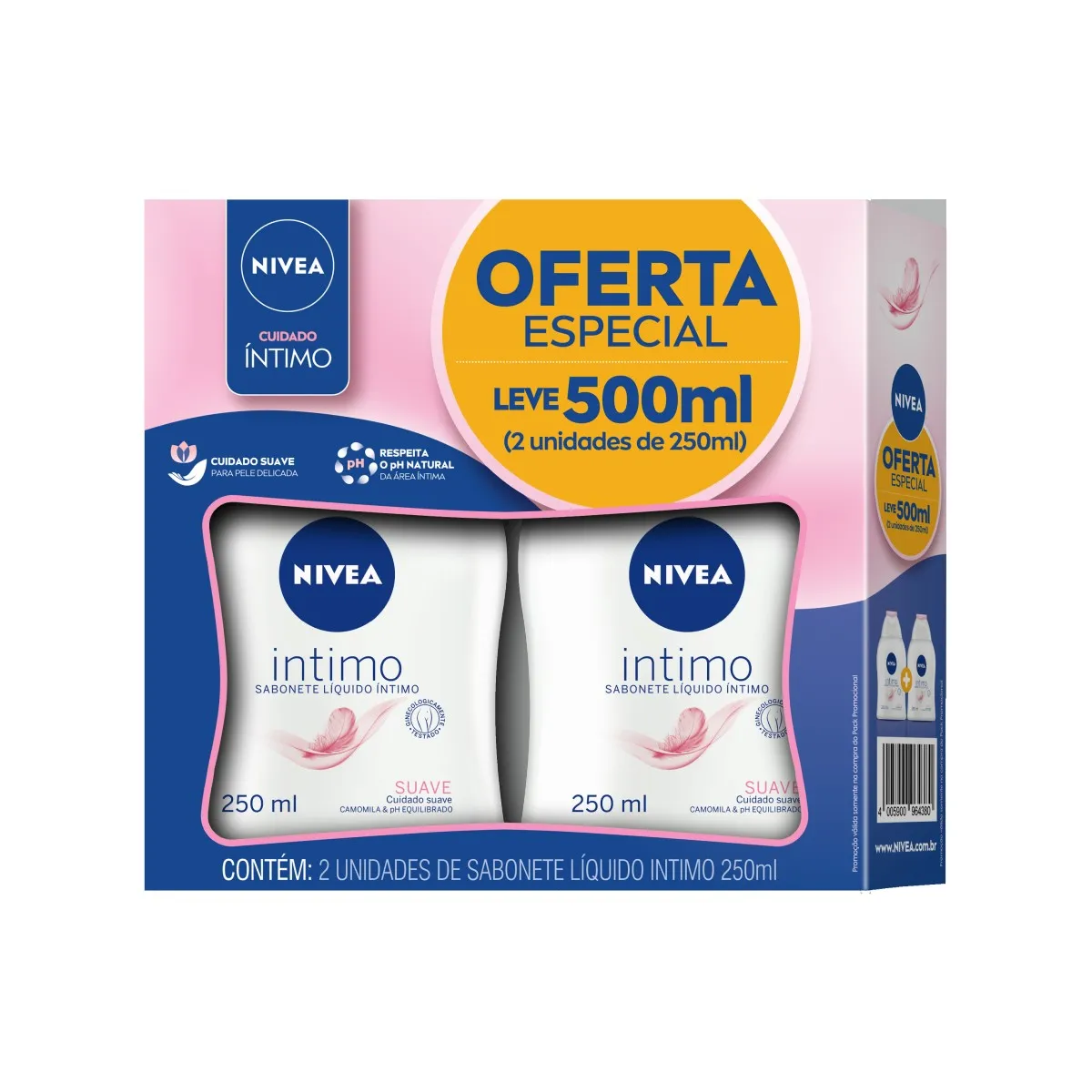 Kit Sabonete Íntimo Nivea Suave 250ml 2 Unidades