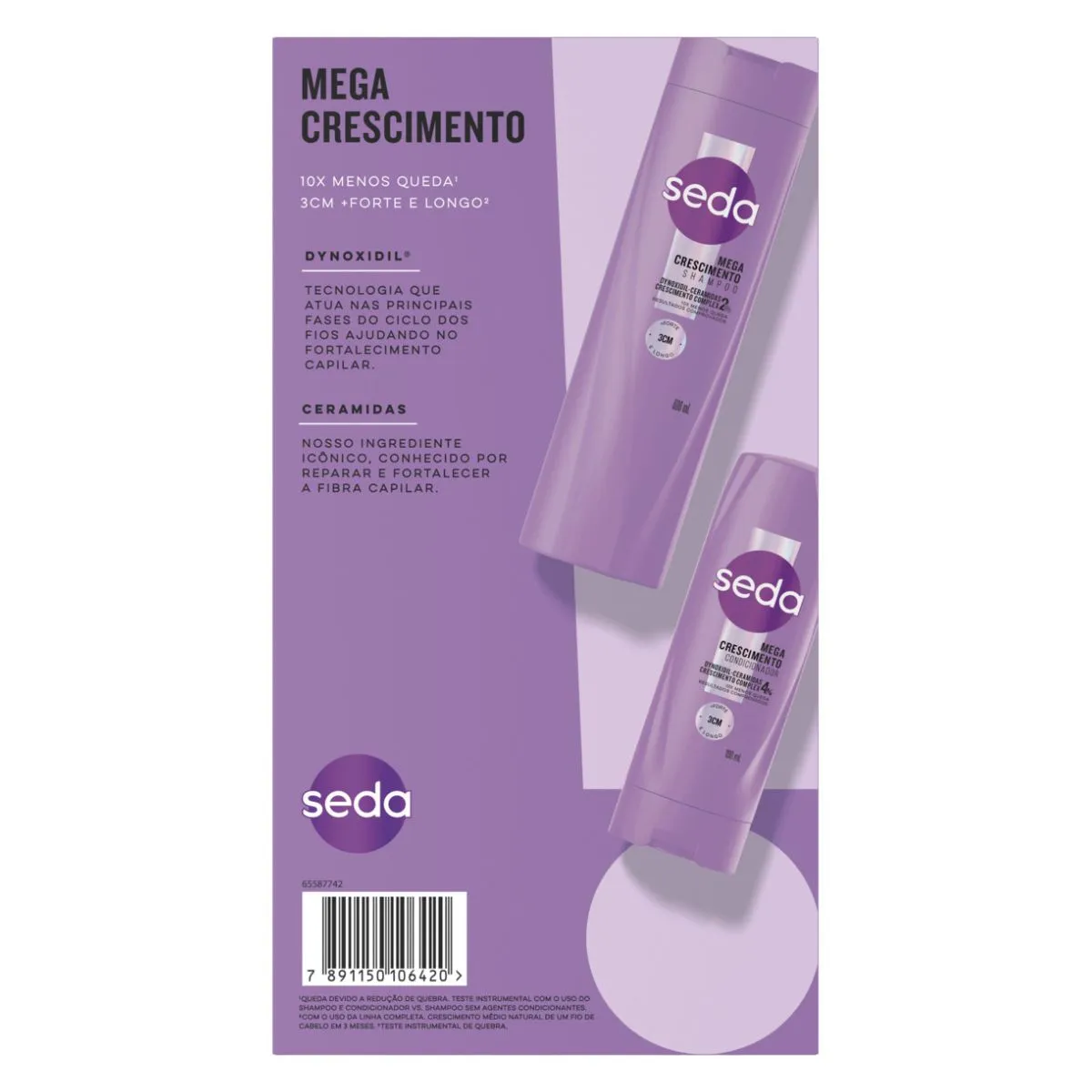 Kit Seda Mega Crescimento Shampoo 300ml + Condicionador 190ml — foto 2