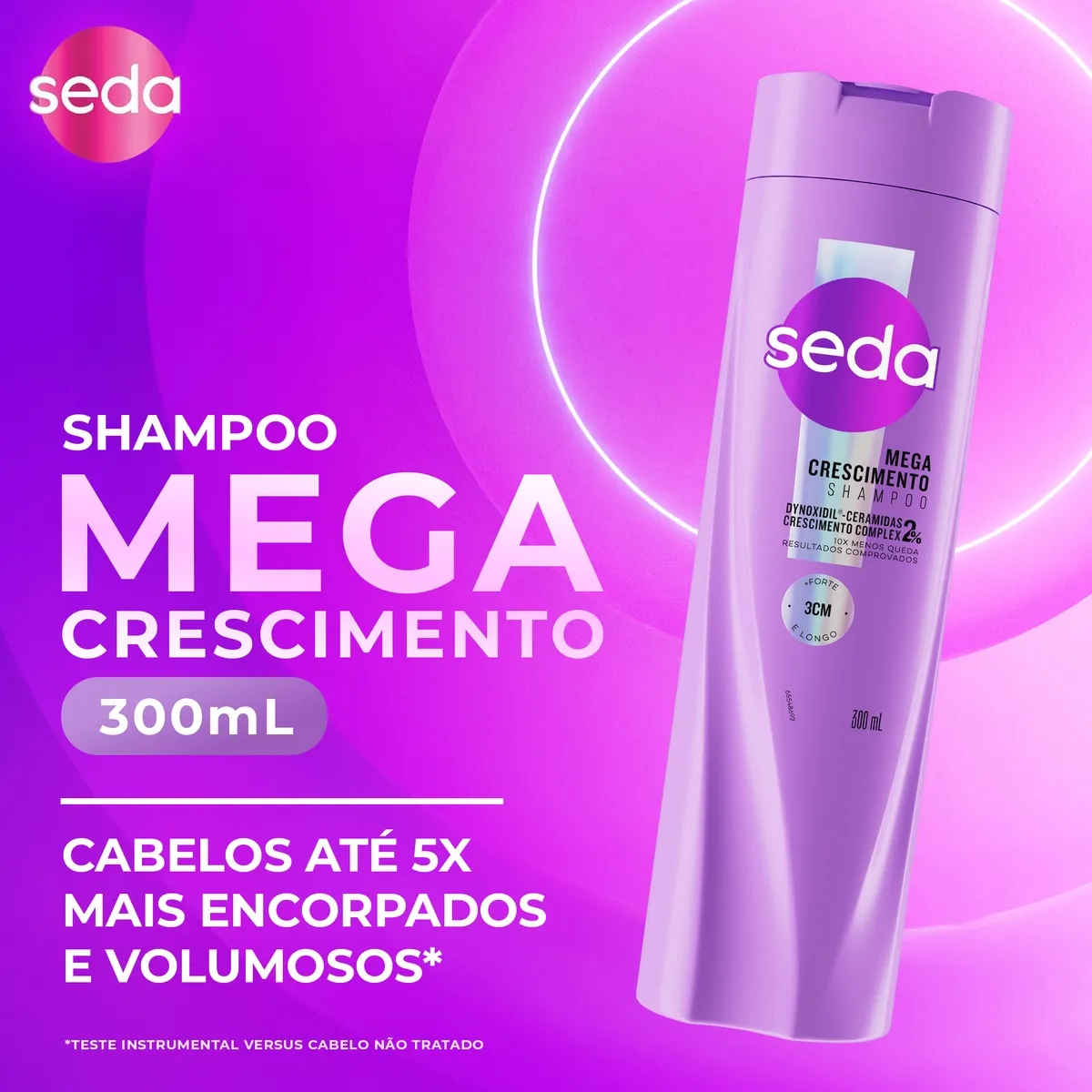 Kit Seda Mega Crescimento Shampoo 300ml + Condicionador 190ml — foto 5