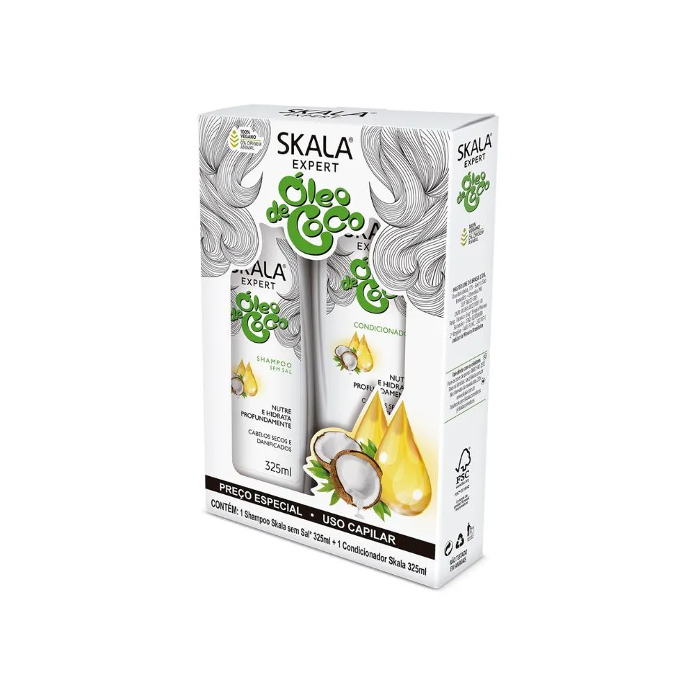 Kit Shampoo + Condicionador Óleo De Coco 325ml