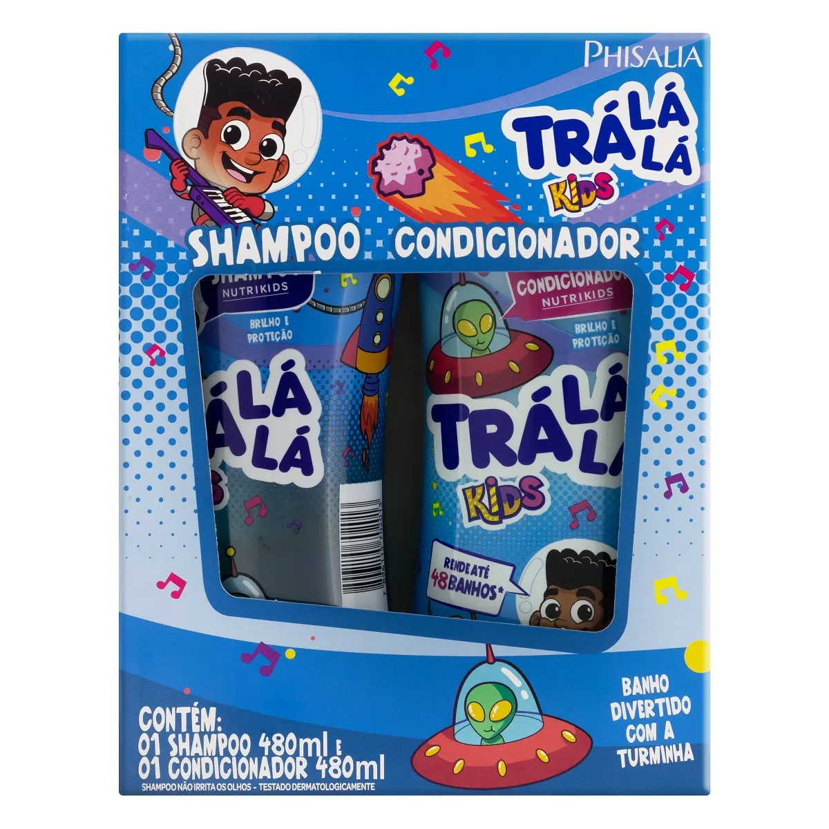 Kit Shampoo Infantil Trá Lá Lá Nutrikids 480ml 1 Unidade + Condicionador Infantil Trá Lá Lá Nutrikids 480ml 1 Unidade