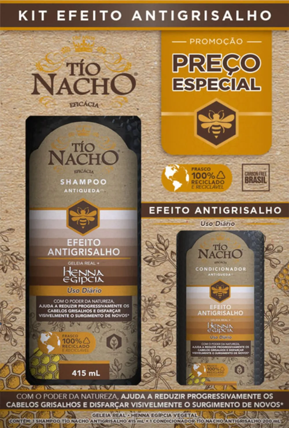 Kit Tio Nacho Antigrisalho Shampoo 415ml+ Condicionador 200ml — foto 2