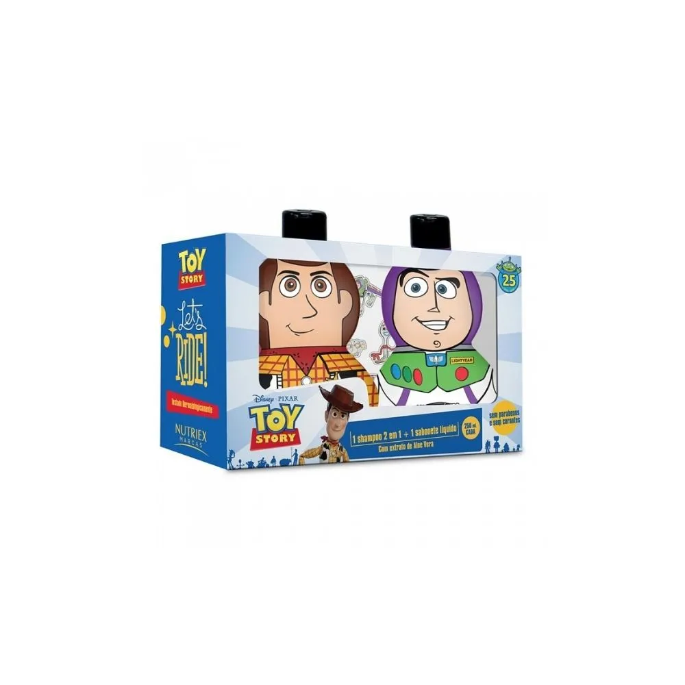 Kit Toy Story Sh Inf 2em1 Woody 250ml +sab Liq Inf Buzz 250ml