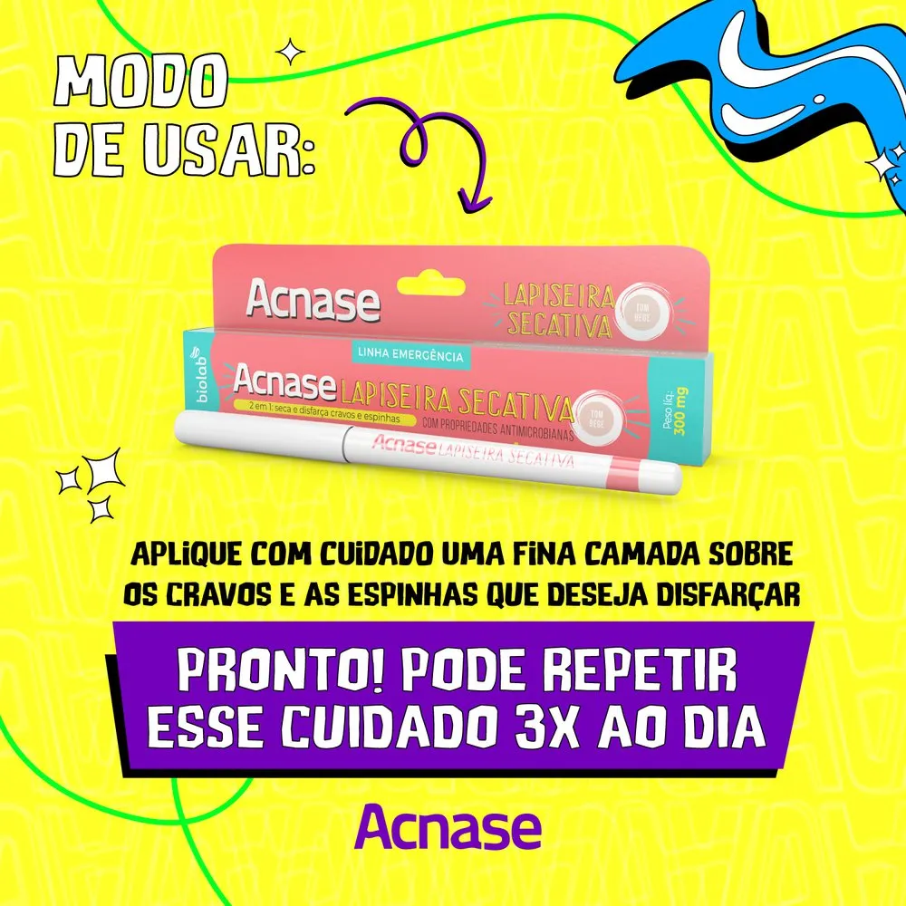 Lapiseira Secativa Acnase Acido Salicílico Bege 0,3g — foto 4