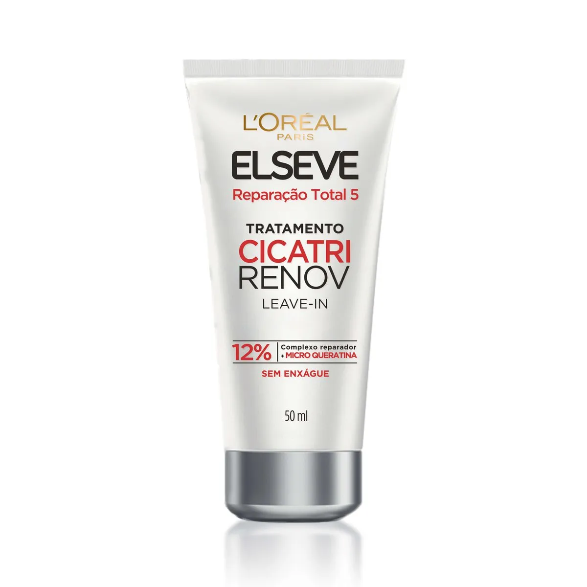 Leave-in Elseve Reparação Total 5 Cicatri Renov Multireparador Reconstrução Proteção Térmica 50ml