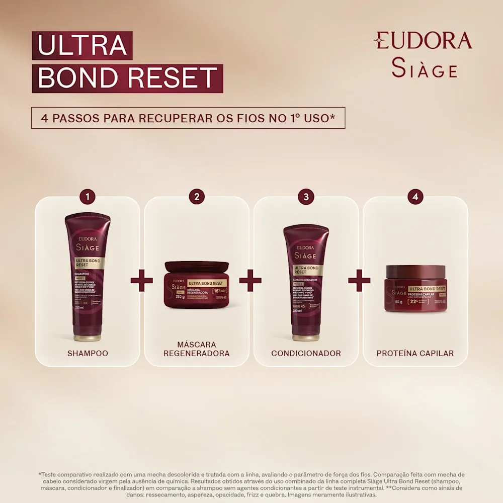 Leave-In Eudora Siàge Reconstrutor Ultra Bond Reset 80g — foto 5