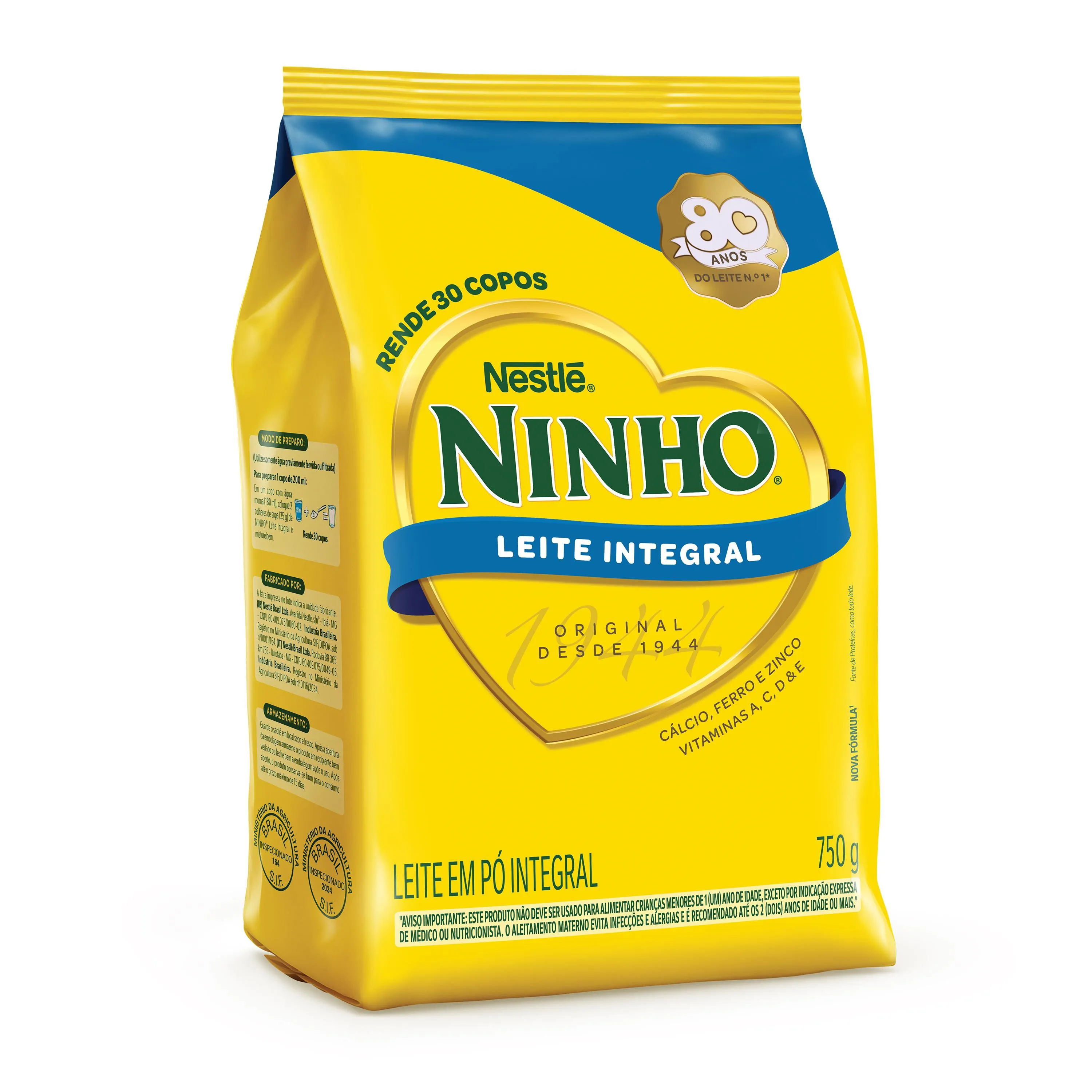 Leite em Pó Ninho Integral Sachet 750g