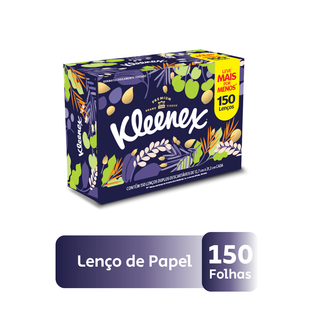 Lenços Kleenex Dia A Dia Original Com 150 Unidades