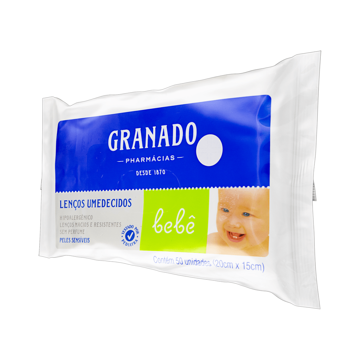 Lenços Umedecidos Granado Bebê Pele Sensível 50 Unidades
