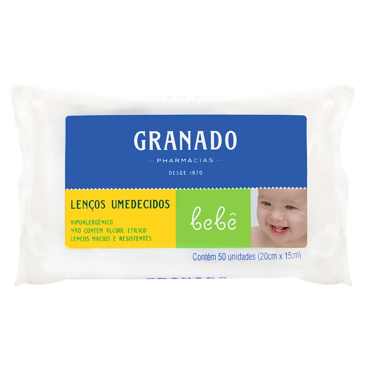 Lenços Umedecidos Granado Bebê Tradicional 50 Unidades