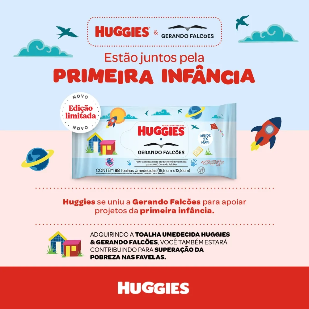 Lenços Umedecidos Huggies Gerando Falcões 88 Unidades — foto 2