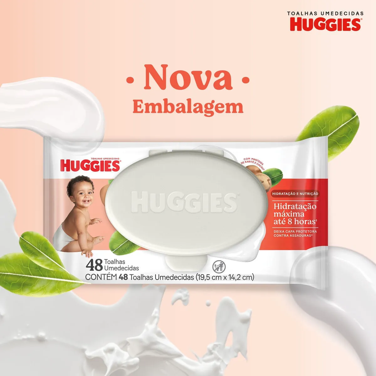 Lenços Umedecidos Huggies Hidratação e Nutrição Contra Assaduras 192 Unidades — foto 2