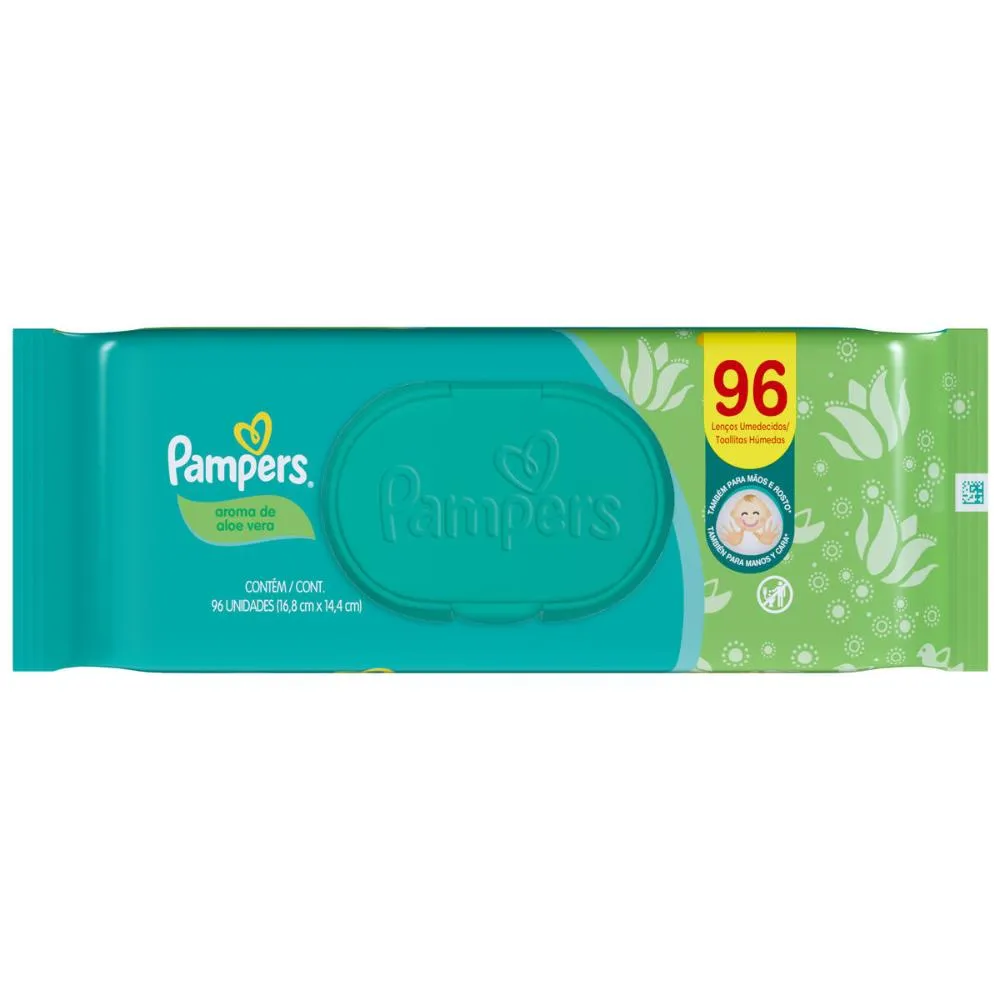 Lenços Umedecidos Pampers Aloe Vera - 96 Unidades — foto 4