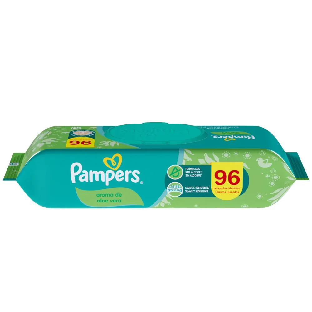 Lenços Umedecidos Pampers Aloe Vera - 96 Unidades — foto 2