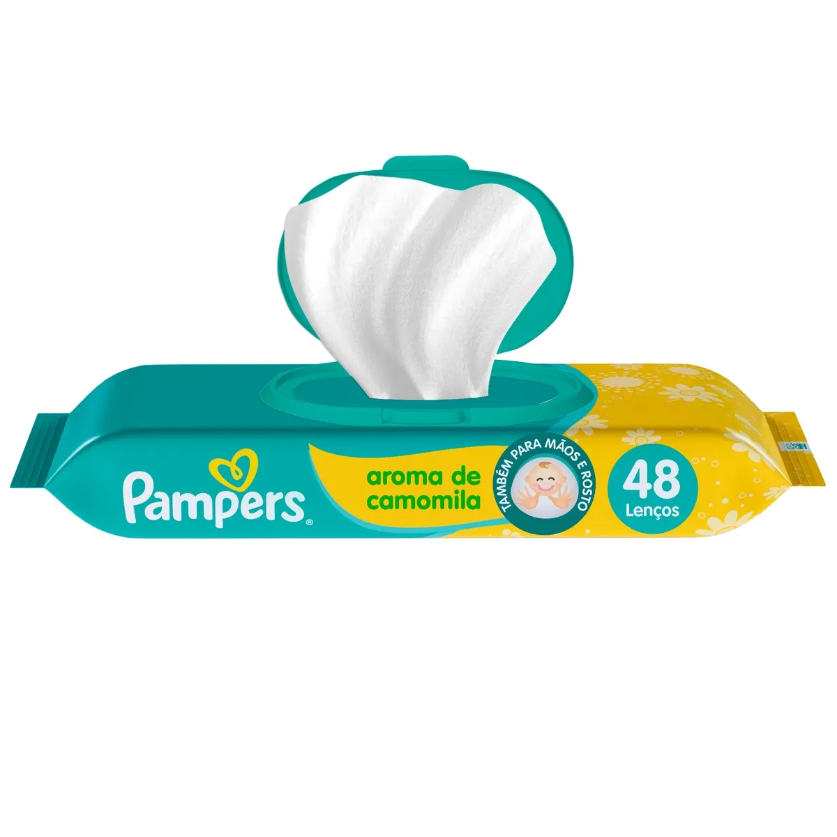 Lenços Umedecidos Pampers Aroma de Camomila 48 Unidades