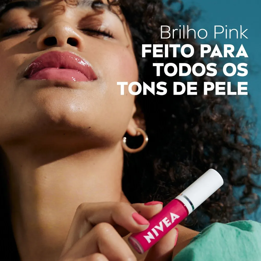 Lip OIl Nivea Brilho Nutritivo Pink Rock 5,5ml — foto 5