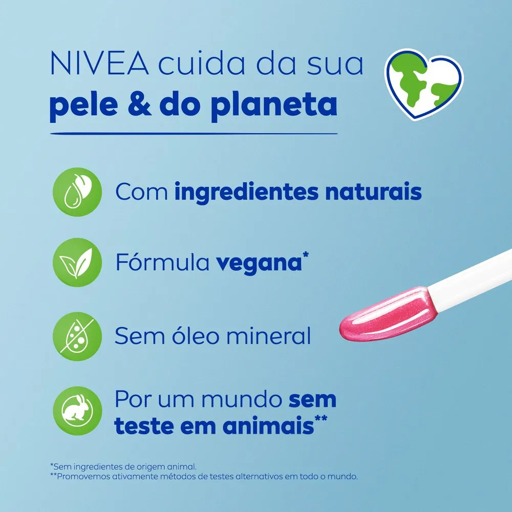 Lip OIl Nivea Brilho Nutritivo Pink Rock 5,5ml — foto 8