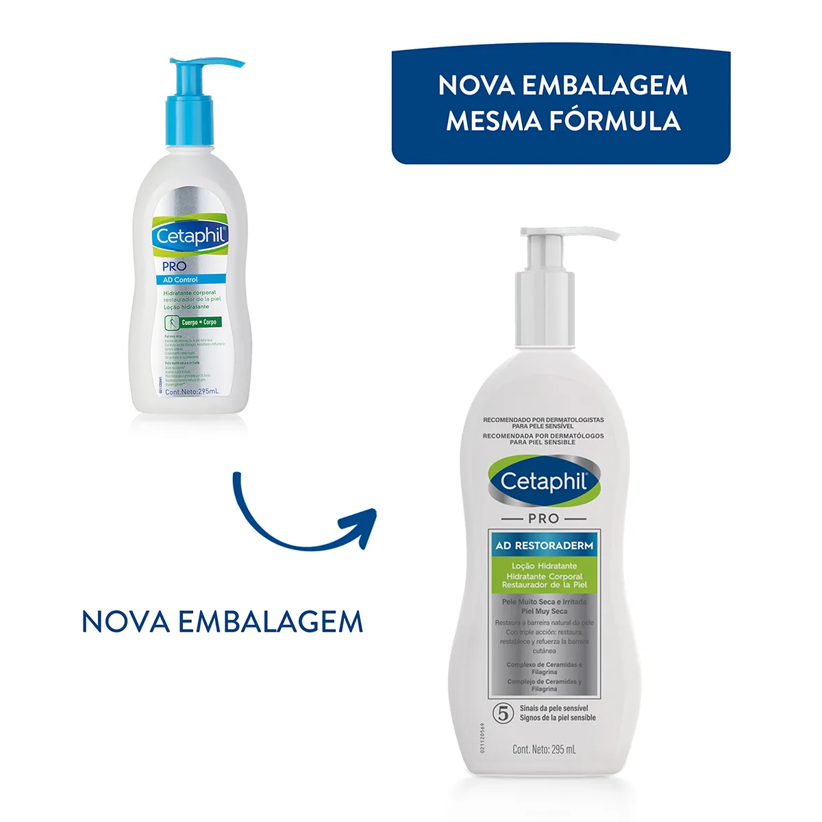 Loção Corporal Cetaphil Pro AD Restoraderm Hidratante 295ml — foto 2