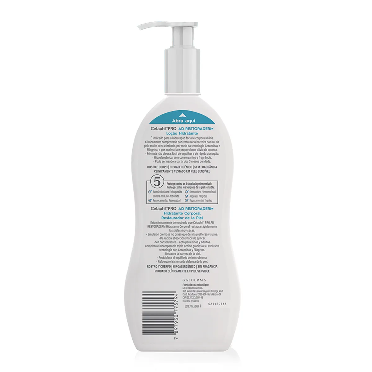 Loção Corporal Cetaphil Pro AD Restoraderm Hidratante 295ml — foto 7