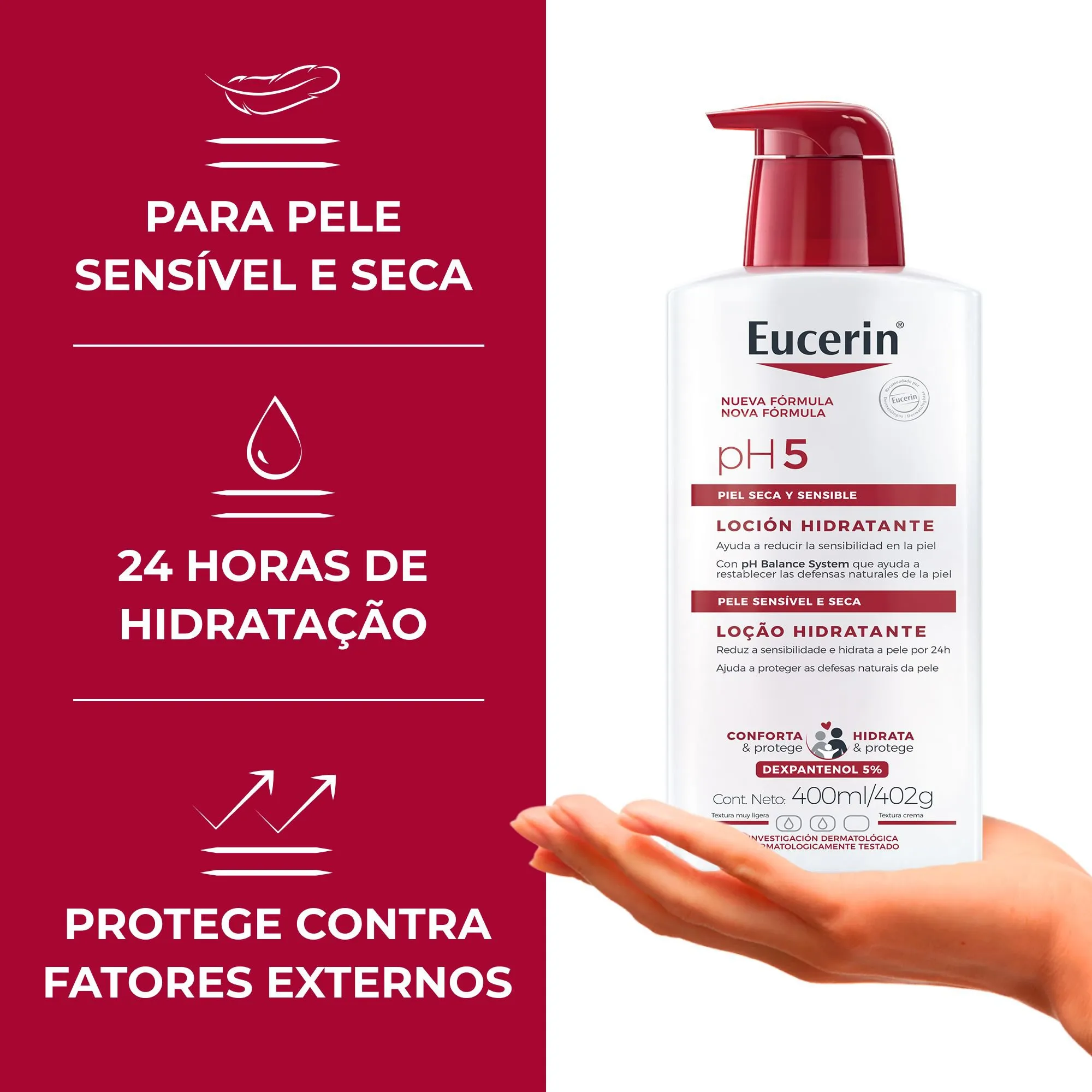 Loção Corporal Eucerin pH5 Hidratante 400ml — foto 4
