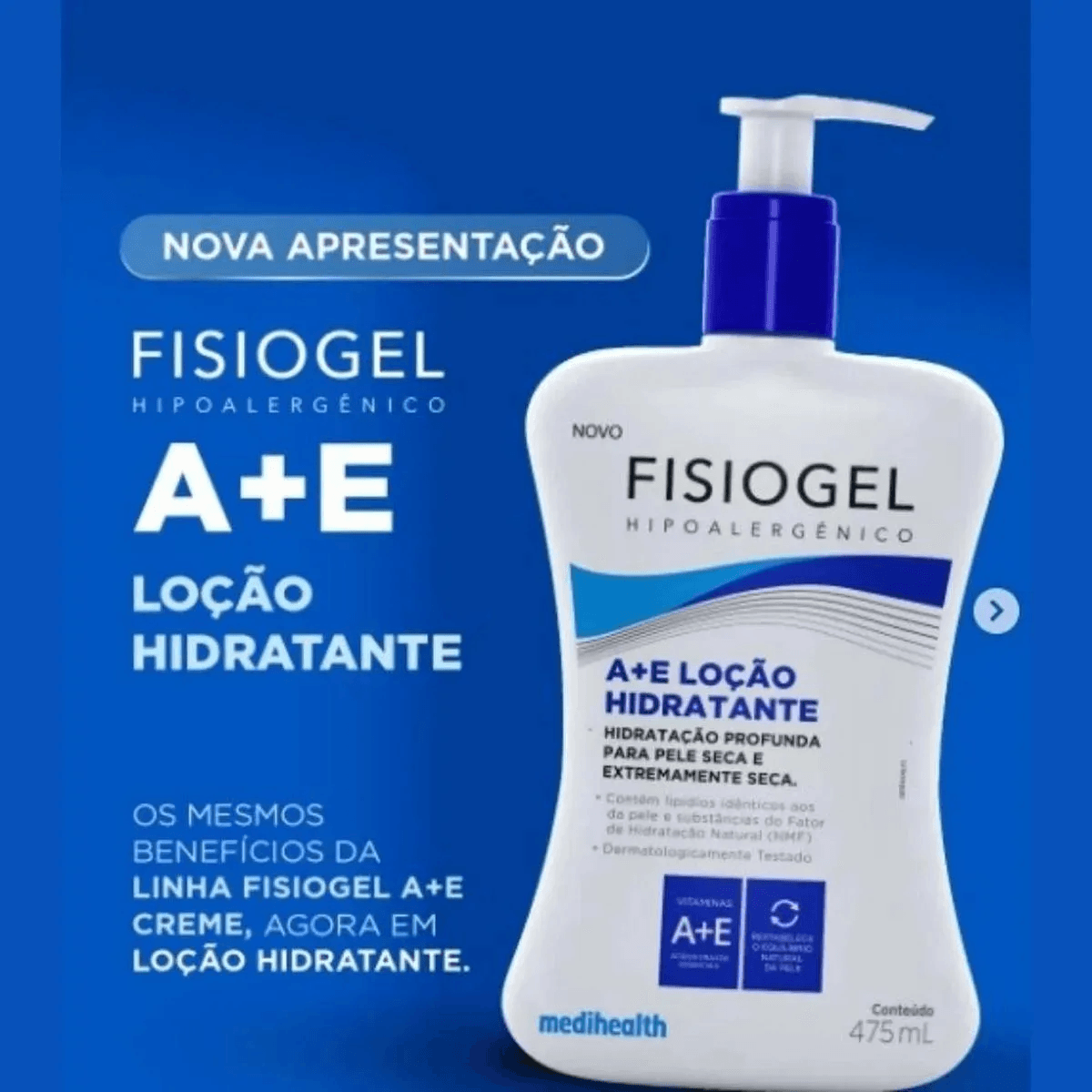 Loção Corporal Fisiogel A+E Hidratante 475ml — foto 3