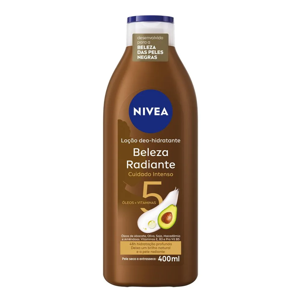 Loção Corporal Nivea Beleza Radiante Cuidado Intenso Pele Negra 400ml
