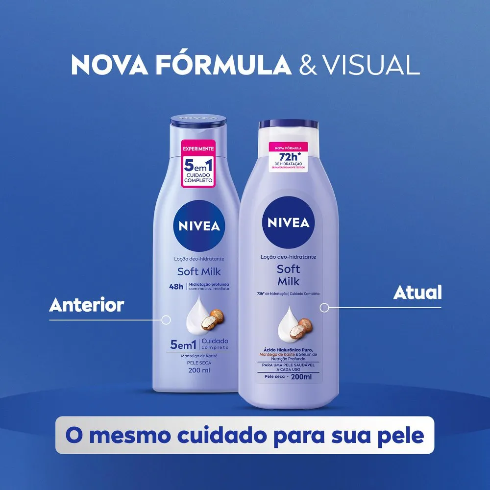 Loção Corporal Nivea Soft Milk Hidratante Desodorante 200ml — foto 4