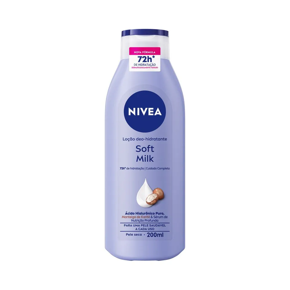 Loção Corporal Nivea Soft Milk Hidratante Desodorante 200ml