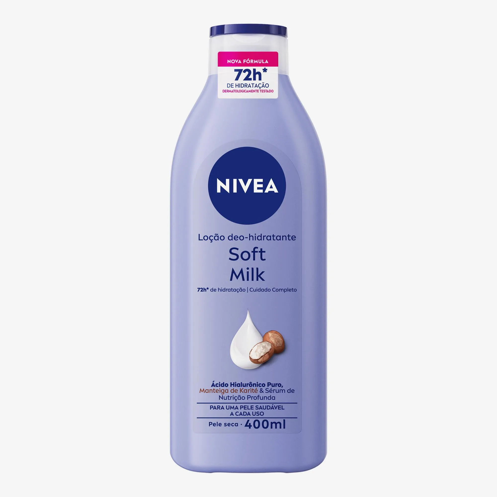 Loção Corporal Nivea Soft Milk Hidratante Pele Seca com Manteiga de Karité 400ml