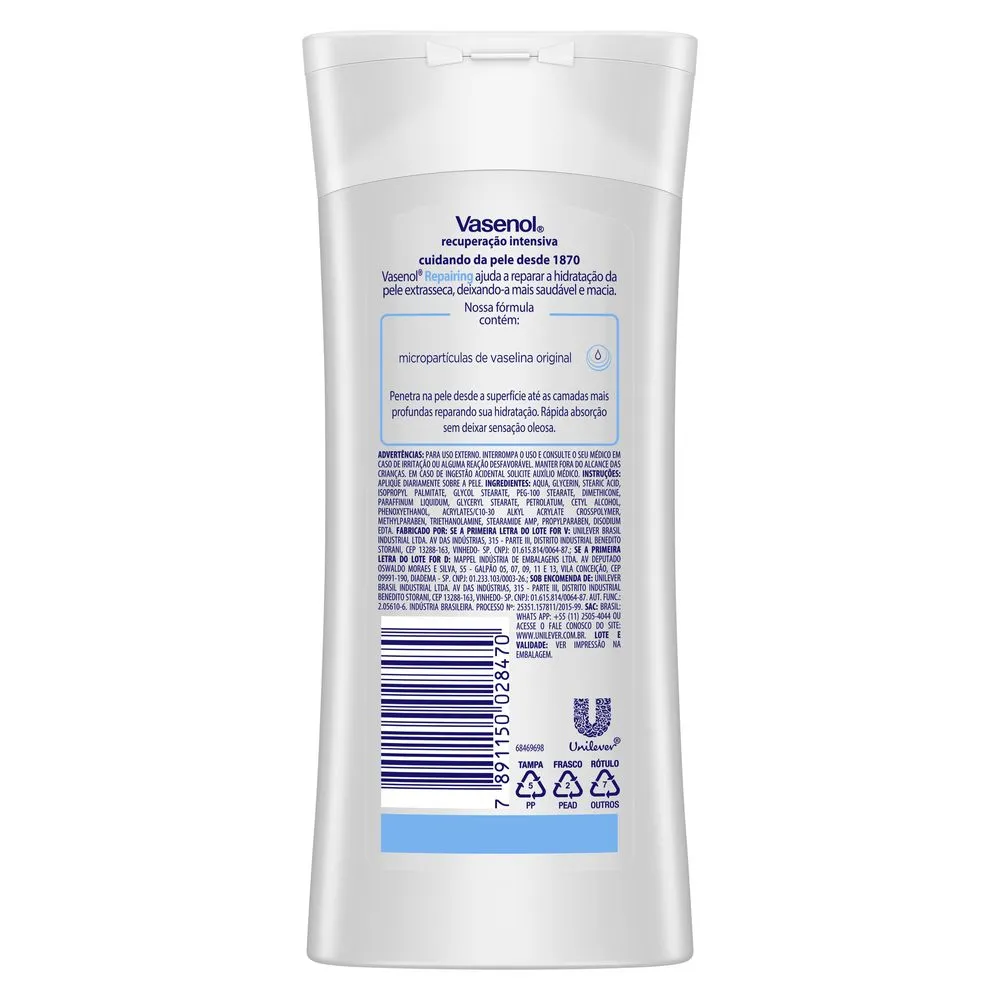 Loção Corporal Vasenol Recuperação Intensiva Reparadora 200ml — foto 3