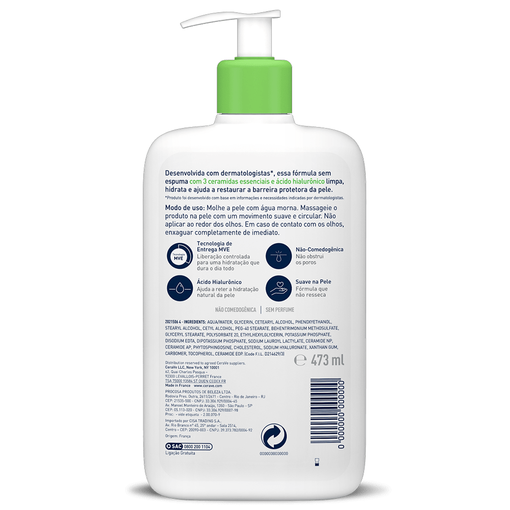Loção de Limpeza CeraVe Hidratante 473ml — foto 4