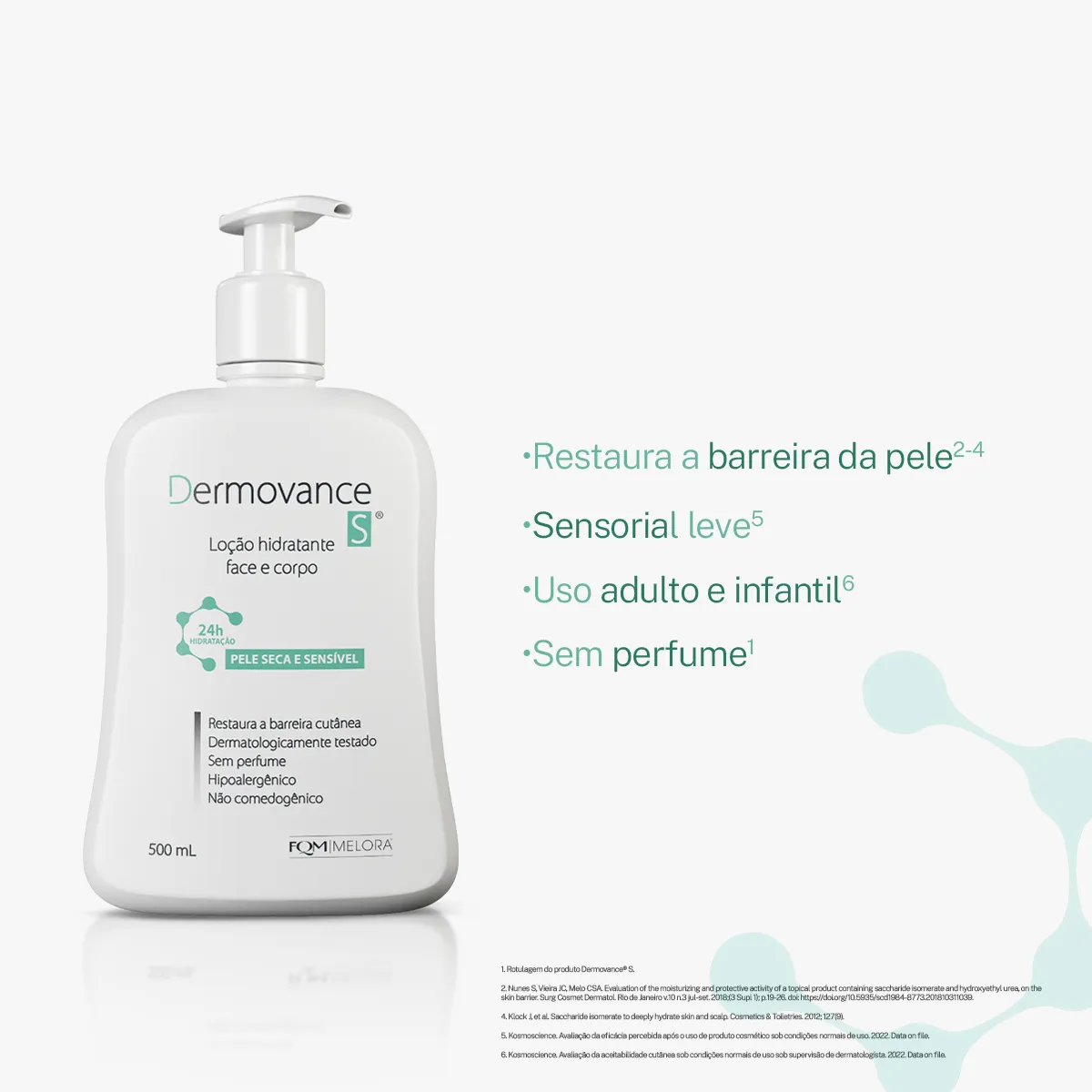 Loção Hidratante Dermovance S Peles Secas e Sensíveis 500ml — foto 3