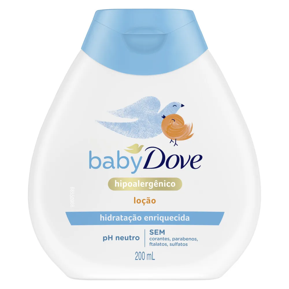 Loção Hidratante Infantil Baby Dove Hidratação Enriquecida Bebê Hipoalergênica 200ml — foto 4