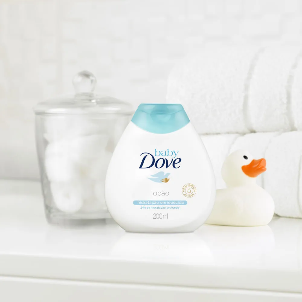 Loção Hidratante Infantil Baby Dove Hidratação Enriquecida Bebê Hipoalergênica 200ml — foto 7