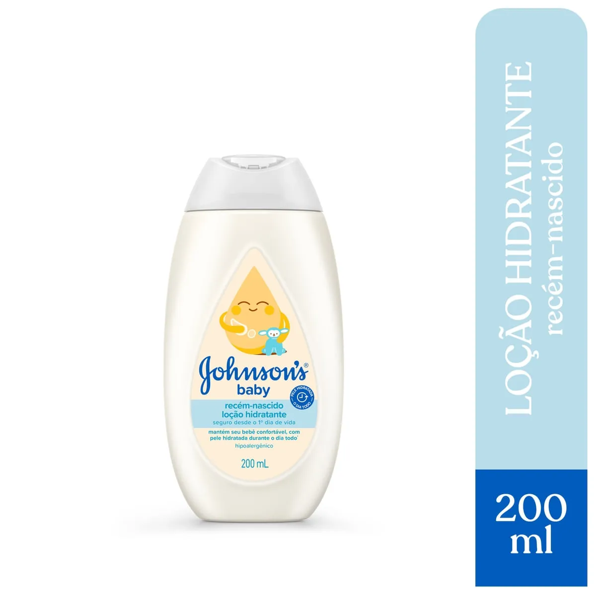 Loção Hidratante Infantil Johnson's Baby Recém-nascido Hipoalergênica 200ml