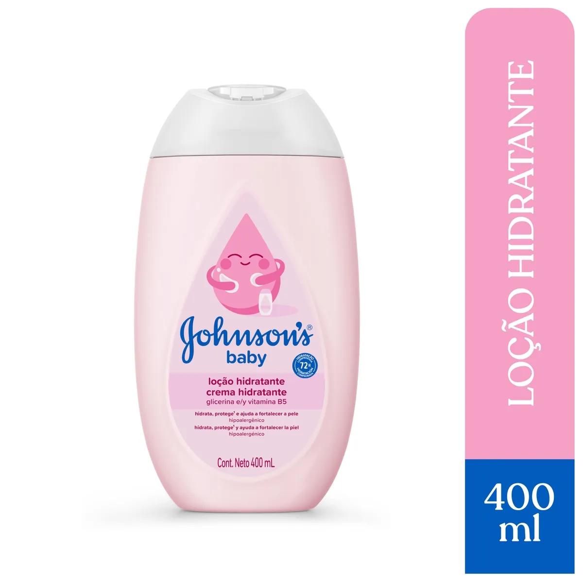 Loção Hidratante Infantil Johnson's Baby Uso Diário Hipoalergênico 400ml