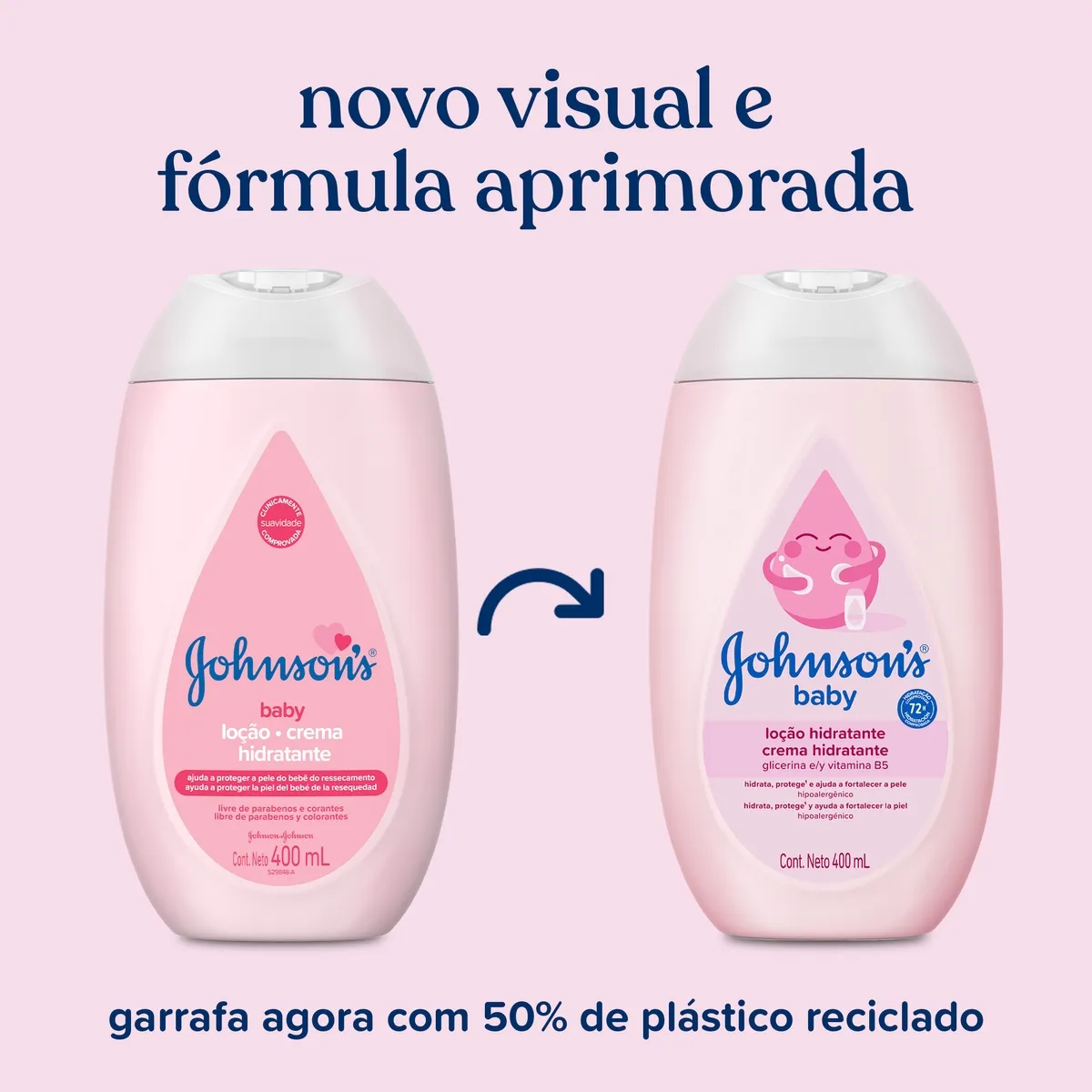 Loção Hidratante Infantil Johnson's Baby Uso Diário Hipoalergênico 400ml — foto 4