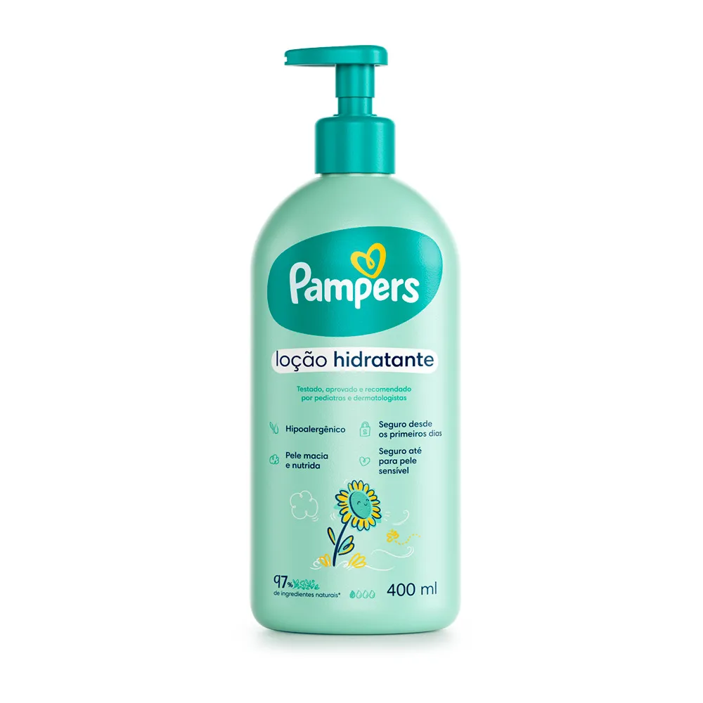 Loção Hidratante Infantil Pampers Bebê Girassol Hipoalergênica 400ml