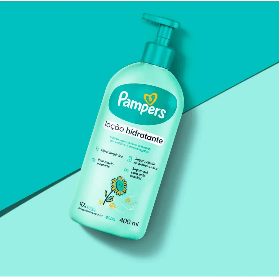 Loção Hidratante Infantil Pampers Bebê Girassol Hipoalergênica 400ml — foto 2