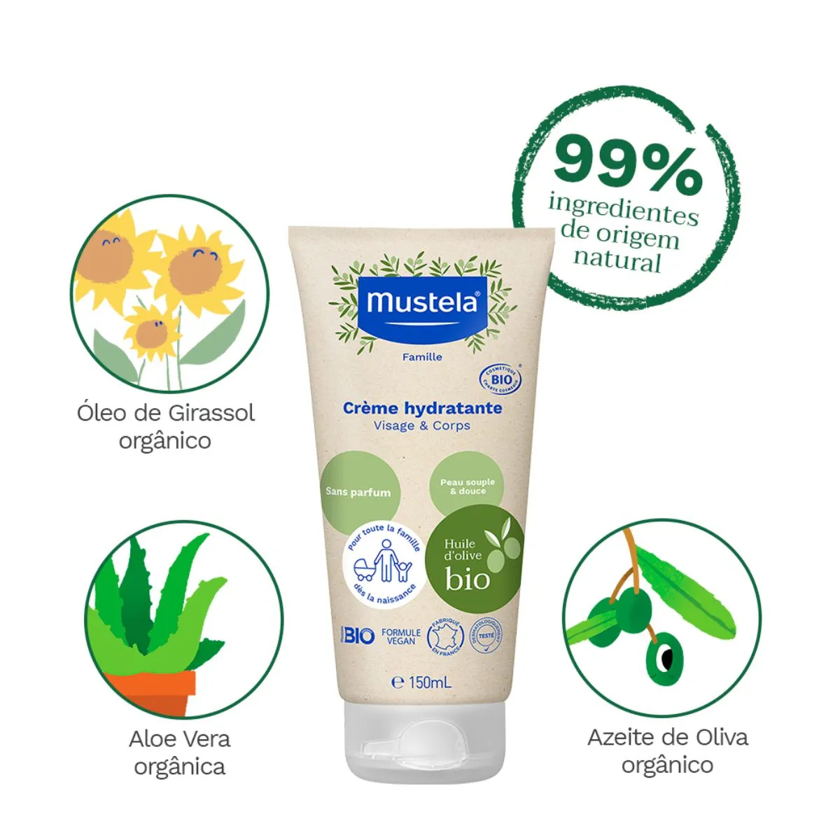 Loção Hidratante Mustela Bio Bebê Sem Perfume 150ml — foto 3
