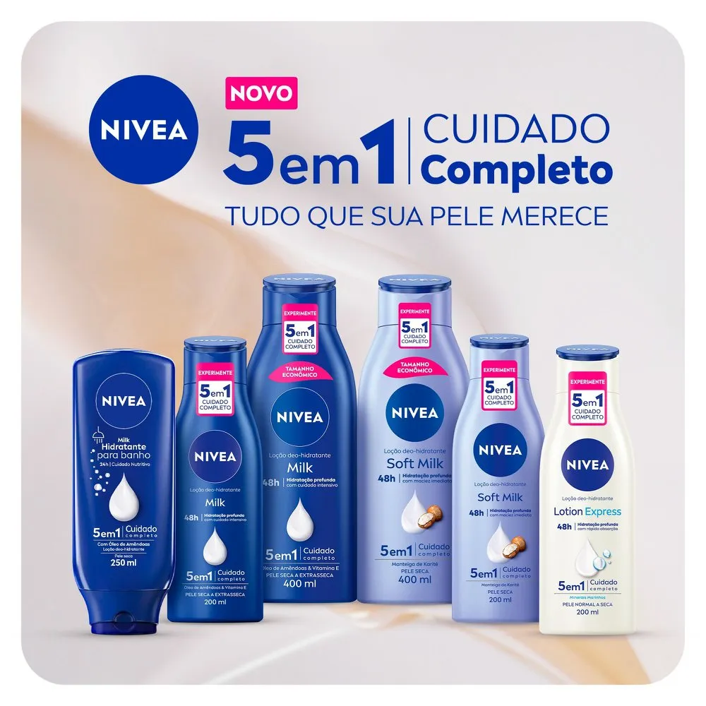 Loção Hidratante para Banho Nivea Milk Pele Seca 250ml — foto 7