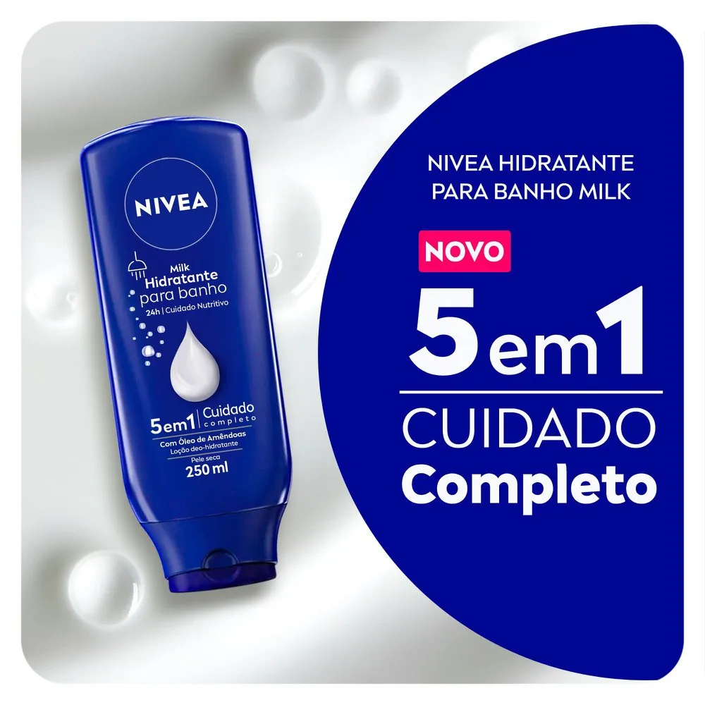 Loção Hidratante para Banho Nivea Milk Pele Seca 250ml — foto 2