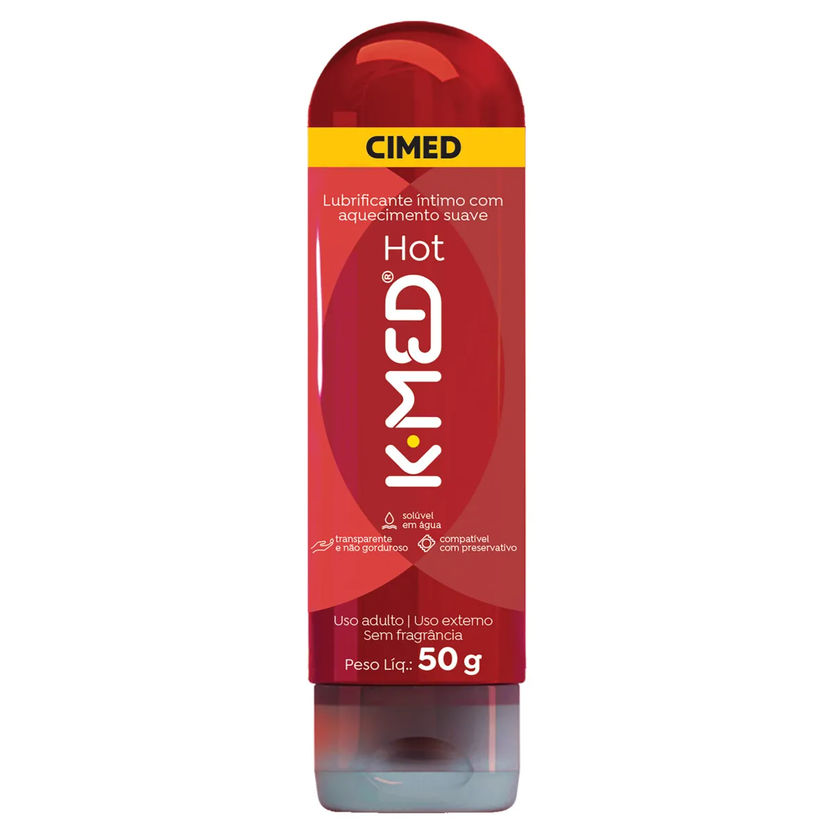 Lubrificante Íntimo K-Med Hot Gel 50g